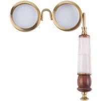 Libra Interiors Harris Antique Brass Spectacle Magnifier in Brown