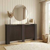 OHS Ribbed Large Radiator Cover Slatted Engineered Wood
