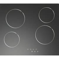 Cata UBTCC60LC.1 - 4 Zone Electric Hob Satin Glass finish in Black