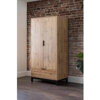 Julian Bowen Bali 2 Door 1 Drawer Wardrobe with Shelf in Light Oak