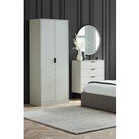 Julian Bowen Alba 2 Door Wardrobe with Shelf in Light Grey