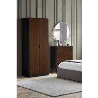 Julian Bowen Alba 2 Door Wardrobe with Shelf in Walnut