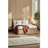 Julian Bowen Padstow Rattan Effect Ottoman Storage Bed in Natural | Size: King