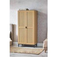 Julian Bowen Sia Fluted 2 Door Wardrobe with Shelf in Light Oak