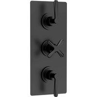 Balterley Triple Concealed Thermostatic Shower Valve 2 Outlets Matt Black