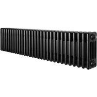 Monstershop Traditional 4 Column Radiator - 300 x 1370mm - Black