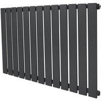 Monstershop Flat Single Column Radiator - 600 x 910mm - Anthracite Grey