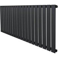 Monstershop Flat Single Column Radiator - 600 x 1400mm - Anthracite Grey
