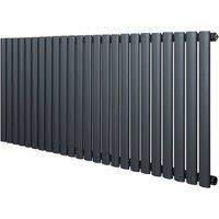 Monstershop Oval Single Column Radiator - 600 x 1440mm - Anthracite Grey