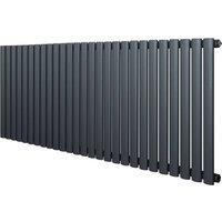 Monstershop Oval Single Column Radiator - 600 x 1620mm - Anthracite Grey