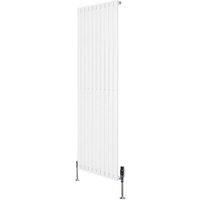 Monstershop Oval Single Column Radiator & Valves - 1800mm x 600mm - White
