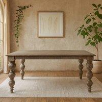 Wyld Haus Montaine Rectangular Wood Dining Table Weathered Grey Finish