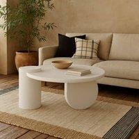 Wyld Haus Atlanta White Sculptural Round Coffee Table