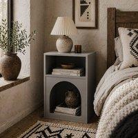 Wyld Haus Sarayo Faco Grey Bedside Table with 2 Open Compartments