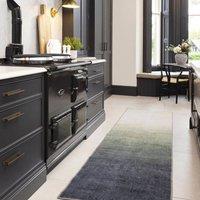 Kukoon Green Ombre Modern Transitional Washable Long Hallway Runner Rug | Size: 60 cm x 240 cm