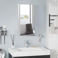 HOMCOM Stainless Steel Wall-mounted Bathroom Mirror Storage Cabinet 300mm (W) in Silver