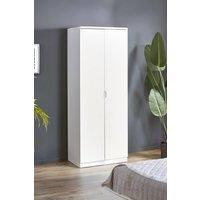 Julian Bowen Manhattan 2 Door Wardrobe with Shelf in White