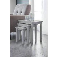 Julian Bowen Cleo Nest of 3 Side Tables in Grey