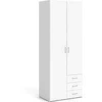 Furniture To Go Space Wardrobe 2 Doors 3 Drawers 2000 in White