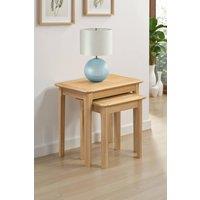 Julian Bowen Cotswold Nest of 2 Side Tables in Light Oak