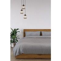 Panda London 100% Bamboo Complete Bedding Set in Mid Grey | Size: Double