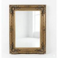 HOME LUXE INTERIOR Vintage Wall Mirror 90cm x 120cm Country Gold Ornate Antique Frame | Size: 130 cm x 45 cm