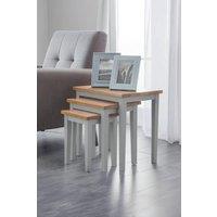 Julian Bowen Cleo Nest of 3 Side Tables in Mid Grey