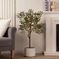 Scottish Everlastings Ltd 110cm Olive Tree in ceramic pot in Green