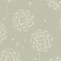 Holden Dcor Allora Dandelions Heavyweight Vinyl Textured Wallpaper in Light Grey