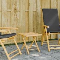 Berkfield Home Folding Garden Table 45x45x45 cm Bamboo in Brown | Size: 45 x 45 x 45 cm