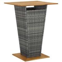 Berkfield Home 9 Piece Garden Bar Set with Cushions Poly Rattan Grey