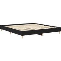 Berkfield Home Bed Frame Black Oak 160x200 cm Engineered Wood