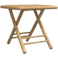 Berkfield Home Folding Garden Table 45x45x45 cm Bamboo in Brown | Size: 45 x 45 x 45 cm
