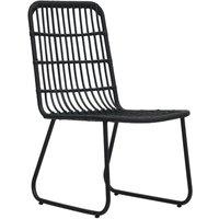 Berkfield Home Garden Chairs 2 pcs Poly Rattan Black