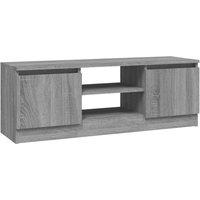 Berkfield Home TV Cabinet with Door Grey Sonoma 102x30x36 cm | Size: 102 x 30 x 36 cm