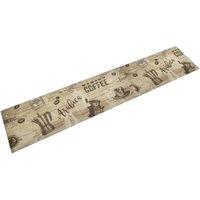 Berkfield Home Kitchen Rug Washable Coffee Brown 60x300 cm Velvet
