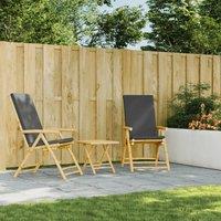 Berkfield Home Beautiful Folding Garden Table 45x45x45 cm Bamboo in Brown | Size: 45 x 45 x 45 cm