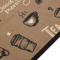 Berkfield Home Kitchen Rug Washable Morning Brown 60x300 cm Velvet