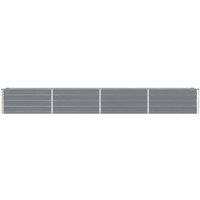 Berkfield Home Garden Raised Bed Galvanised Steel 320x40x45 cm Grey | Size: 320 x 40 x 45 cm