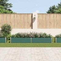 Berkfield Home Garden Raised Bed Galvanised Steel 320x40x45 cm Green | Size: 320 x 40 x 45 cm