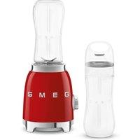 Smeg Retro 50's Style Personal Blender, 2x Bottles-To-Go, 2 Speeds in Red