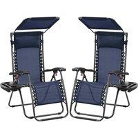 Kelvenix 2PCS Zero Gravity Chair navy blue | Size: 0.6m2