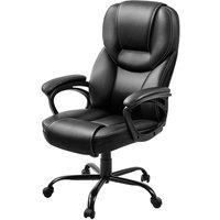 Kelvenix Big Tall Office Chair PU Leather in Black | Size: 0.6m2