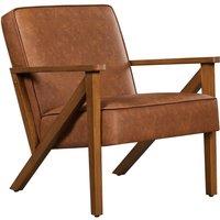 Kelvenix Modern Faux Leather Armchair light brown | Size: 0.6m2