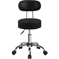 Kelvenix Faux Leather Salon Stool Swivel black | Size: 0.6m2
