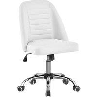 Kelvenix Faux Leather Office Chair Mid Back Desk Chair white | Size: 100 cm x 100 cm
