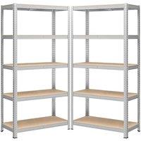 Kelvenix 5 Tier Racking Shelf Heavy Duty Garage Shelving in Silver | Size: 10000mm x 520mm
