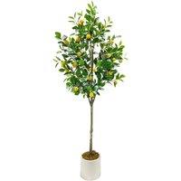 VOGREX 6FT Artificial Trees for Indoor/Outdoor Decor Lifelike Faux in Green