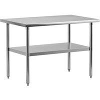 VOGREX Stainless Steel Commercial Catering Table Work Bench in Silver