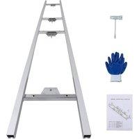 VOGREX 2.7m Aluminium Chainsaw Mill Rail Guide System Portable in Silver | Size: 10000mm x 520mm